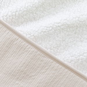 Poncho chaud teddy beige sable Bemini