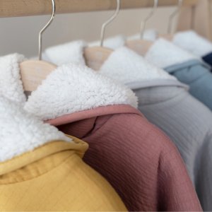 Poncho chaud teddy terracotta Bemini