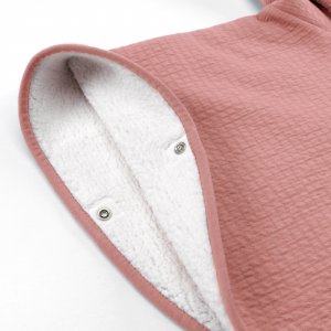 Poncho chaud teddy terracotta Bemini