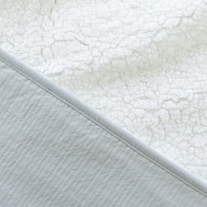 Poncho chaud teddy gris Bemini