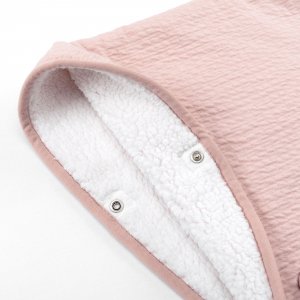 Poncho chaud teddy rose Bemini