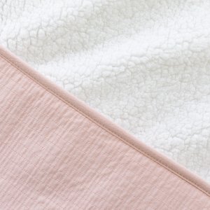 Poncho chaud teddy rose Bemini