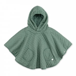 Poncho chaud de voyage pady quilted jersey vert Bemini