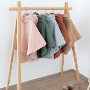 Poncho chaud de voyage pady quilted jersey vert Bemini