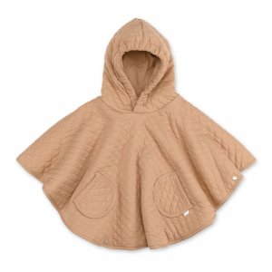 Poncho chaud de voyage pady quilted jersey beige Bemini