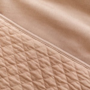 Poncho chaud de voyage pady quilted jersey beige Bemini