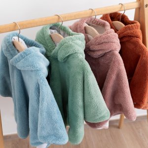 Poncho chaud softy noisette Bemini