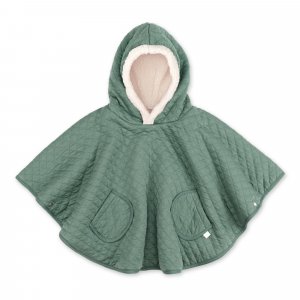 Poncho chaud de voyage pady quilted green Bemini