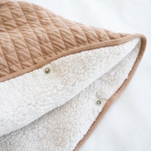 Poncho chaud de voyage pady quilted beige Bemini