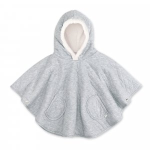 Poncho chaud de voyage pady quilted mix grey Bemini