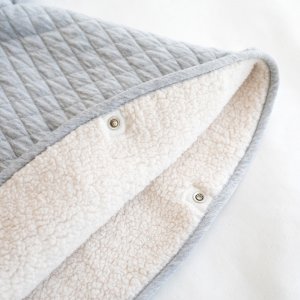 Poncho chaud de voyage pady quilted mix grey Bemini