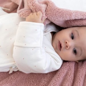 Gigoteuse bébé hiver 1-4 mois pady jersey small dot print ecru Bemini