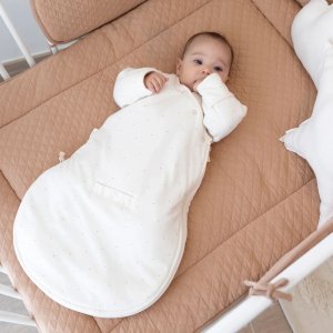 Gigoteuse bébé hiver 1-4 mois pady jersey small dot print ecru Bemini