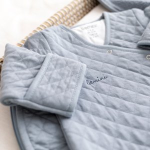 Gigoteuse bébé mi-saison 1-4 m pady quilted jersey stone blue Bemini