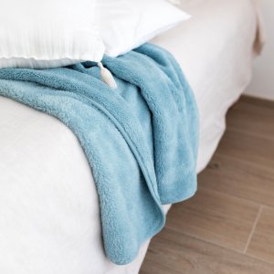 Couverture pour bébé 100 x 140 cm softy turquoise Bemini