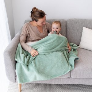 Couverture pour bébé 100 x 140 cm softy sauge Bemini