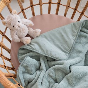 Plaid bébé vert sauge Bemini