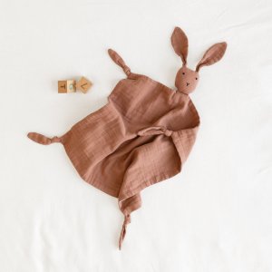 Doudou lapin 40x40 cm moka Bemini