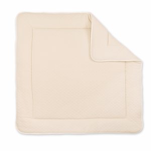 Tapis de parc 100x100cm quilted jersey cream Bemini