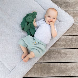 Tapis de parc 100x100cm quilted jersey gris Bemini