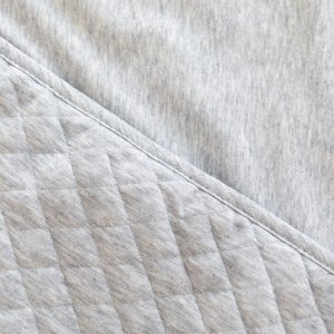 Tapis de parc 100x100cm quilted jersey gris Bemini