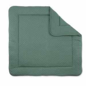 Tapis de parc 100x100cm quilted jersey green Bemini
