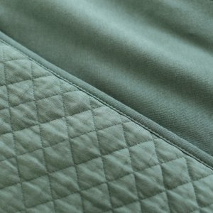 Tapis de parc 100x100cm quilted jersey green Bemini