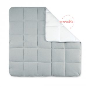 Tapis de parc 100x100 cm tetra jersey gris Bemini