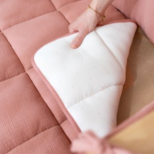 Tapis de parc 100x100 cm tetra jersey terracotta Bemini