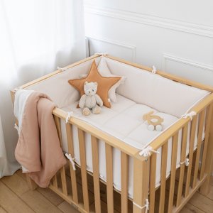 Tapis de parc 100x100cm tetra jersey ivoire Bemini