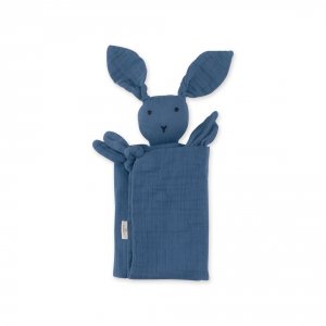 Doudou lange lapin bleu foncé Bemini