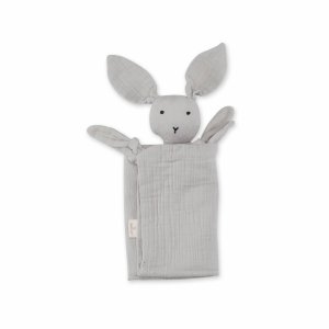 Doudou lange lapin gris plum Bemini