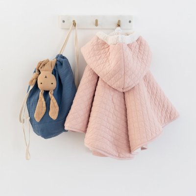 Poncho chaud de voyage pady quilted blush