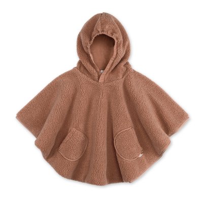 Poncho chaud de voyage teddy bouclette muffin
