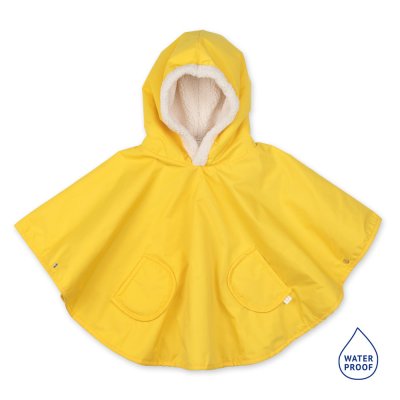 Poncho chaud de voyage imperméable jaune