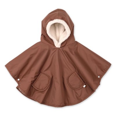 Poncho chaud de voyage imperméable choco