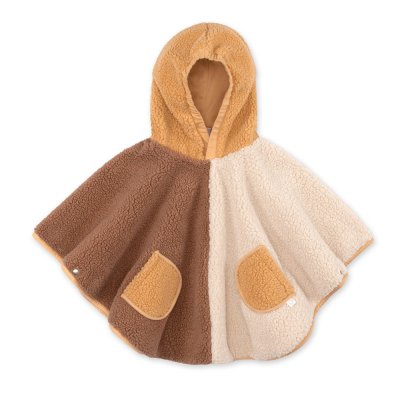 Poncho chaud de voyage teddy bouclette muffin