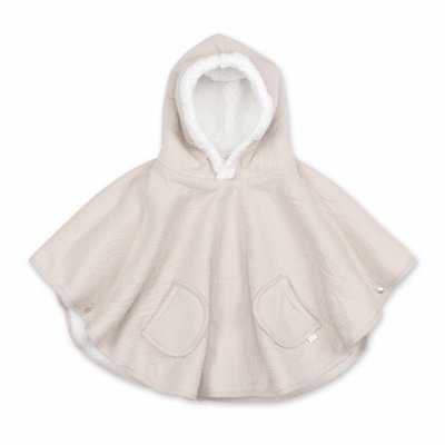 BEMINI Poncho pour siège auto teddy et gaze de coton cadum sand