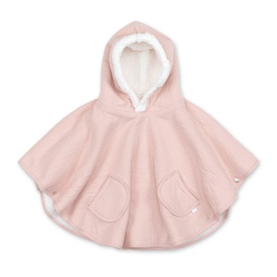 Poncho chaud teddy rose