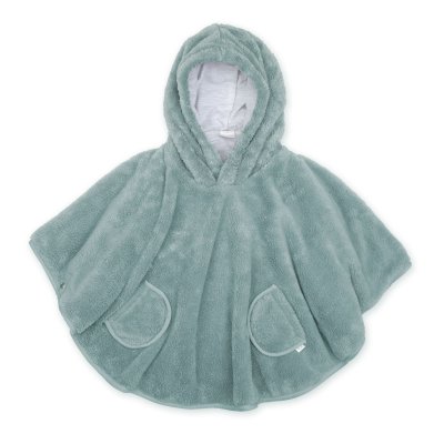 BEMINI Poncho pour siège auto teddy et gaze de coton cadum vert sauge