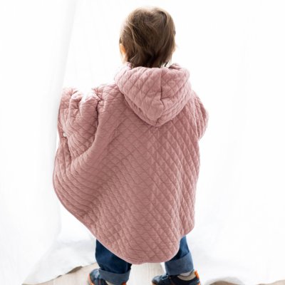 Poncho chaud de voyage pady quilted jersey vintage