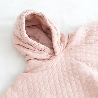 Poncho chaud de voyage pady quilted jersey blush