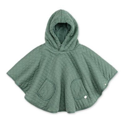 Poncho chaud de voyage pady quilted jersey vert