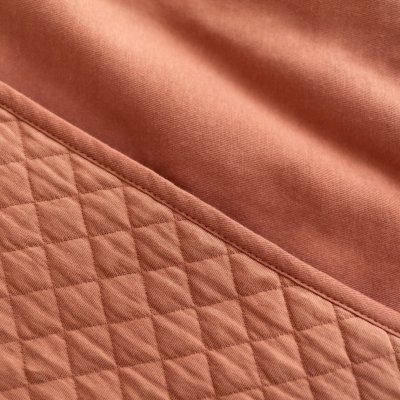 Poncho chaud de voyage pady quilted jersey brick