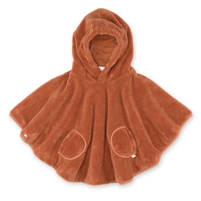 Poncho chaud softy noisette
