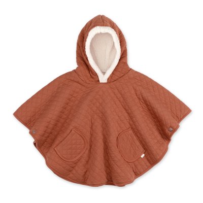 Poncho chaud de voyage pady quilted brick