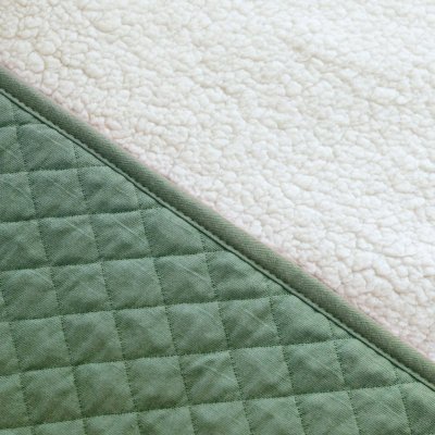 Poncho chaud de voyage pady quilted green