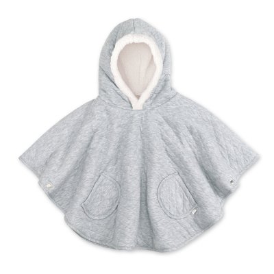 Poncho chaud de voyage pady quilted mix grey