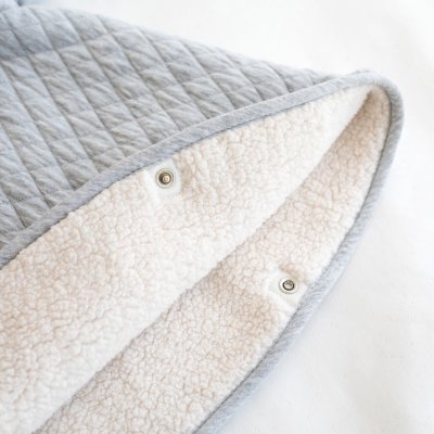 Poncho chaud de voyage pady quilted mix grey