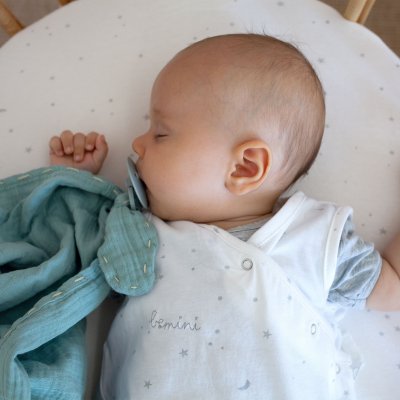 Turbulette bébé été 1-4 mois stary blanc étoilé